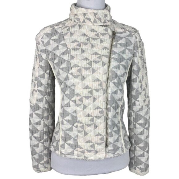 Revolve IRO Women's White Otavia Geometric Quilted Multico Jacket EU 36/C34 - Picture 1 of 17